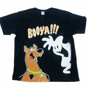 Vintage Scooby Doo BOOYA T-Shirt Glow In The Dark  Adult Size XL Black Ghost